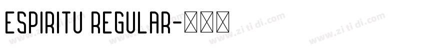 Espiritu Regular字体转换